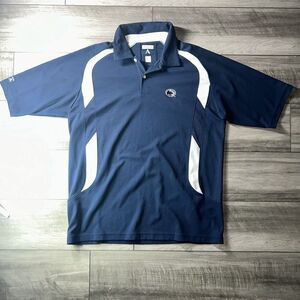 Penn State Shirt Nittany Lions Polo Mens Large Blue Short Sleeve Antigua Shirt‎